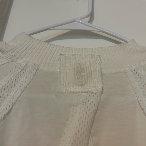 Free People Movement Off-White Sheet Long Sleeve with Open Back - Picture 3 of 4